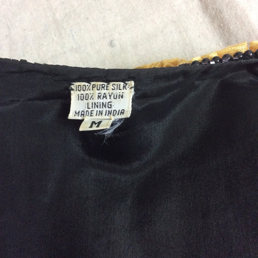 Vtg 90s Does 40s Deco Ribbon Beaded Cropped Jacket - image 5